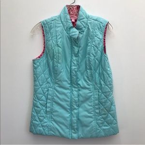 [Lilly Pulitzer] Aqua Blue Quilted Vest
